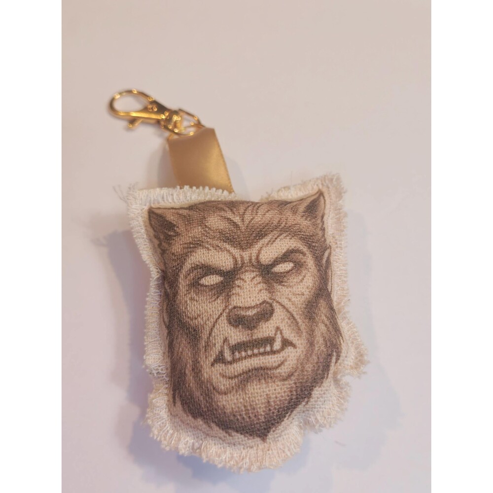Vintage Werewolf Fabric Bag Charm